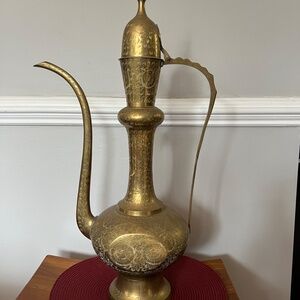 Extra large brass pitcher